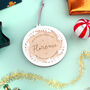 First Christmas Personalised Wreath Bauble, thumbnail 1 of 3