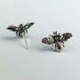 Sterling Silver Vintage Style Honey Bee Stud Earrings, thumbnail 2 of 5