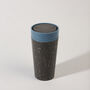 Circular Leakproof Lockable Reusable Cup 12oz Grey Blue, thumbnail 5 of 8