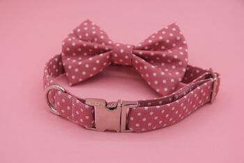 Pink Polkadot Dog Bow Tie, 4 of 9