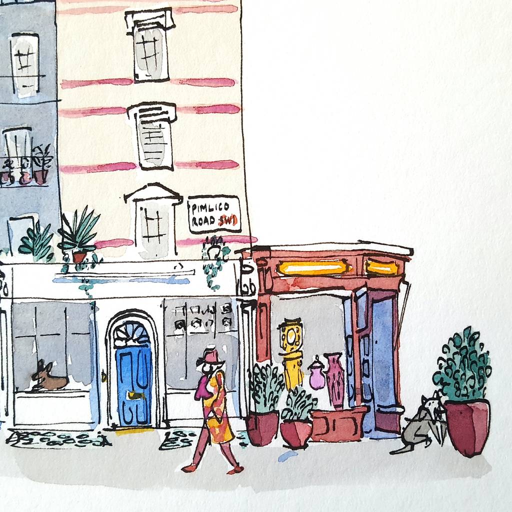 Pimlico High Street London Limited Edition Giclee Print By Chris Gent ...