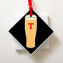 Personalised Lager Beer Bottle Christmas Bauble Decoration, thumbnail 1 of 7