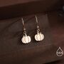 Pumpkin Drop Hook Earrings In Sterling Silver, thumbnail 6 of 11