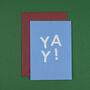 'Yay' Congratulations And Well Done Card, thumbnail 2 of 4