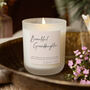 Gift For Granddaughter Muted Script Message Candle, thumbnail 1 of 10