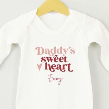 Daddy's Sweetheart Valentines Babygrow, 2 of 2