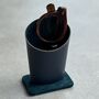 Personalised Recycled Leather Glasses Stand With Suede, thumbnail 11 of 12