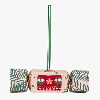 Christmas Pudding Bamboo Socks Women's Tree Decoration Hanging Cracker Gift, 3 of 4