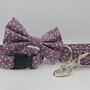 Purple Daisy Dog Collar And Lead Accessory Set, thumbnail 1 of 12