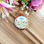 Floral Name Rose Gold Compact Mirror, thumbnail 2 of 8