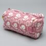 Arpora Floral Hand Block Pattern Pink Make Up Bag, thumbnail 6 of 7