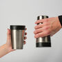 Circular And Co Travel Mug Made From Recycled Stainless Steel 12oz Uncoated Black, thumbnail 6 of 8