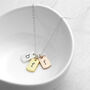 Monogrammed Tags Necklace, thumbnail 3 of 6
