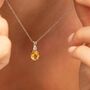Citrine Pendant Necklace In Sterling Silver And Gold, thumbnail 11 of 11