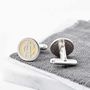 Sterling Silver Gold Plated Entwined Monogram Cufflinks, thumbnail 1 of 5