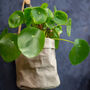 Grey Hanging Paper And Leather Planter Or Storage Bag, thumbnail 3 of 11