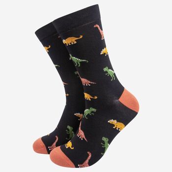 Men's Bamboo Socks Dinosaurs Multicoloured, 2 of 4