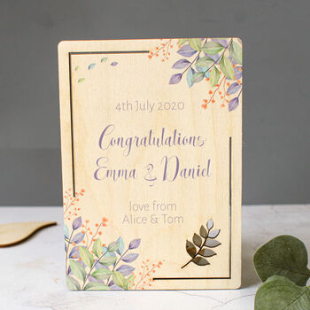 Personalised Congratulations Card Wooden Cutouts, 2 of 6