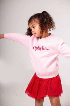 Valentines Heart Personalised Embroidered Sweatshirt, 4 of 7