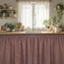 Velcro Sink Skirt, Red Ticking Stripes Cabinet Curtain Bespoke, thumbnail 1 of 9