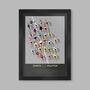 The Shirts Of The Peloton Cycling Poster Print, thumbnail 1 of 3