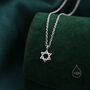 Sterling Silver Tiny Star Of David Pendant Necklace, thumbnail 1 of 11