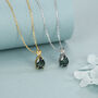 Sterling Silver Moss Agate Droplet Pendant Necklace, thumbnail 1 of 12