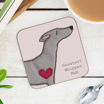 Whippet Greatest Dog Parent Coaster Gift, 3 of 5