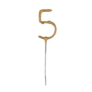 Gold Number Cake Sparkler Numbers, 7 of 11