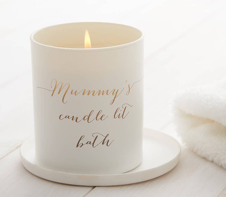 personalised glow through candlelit bath candle by lily belle ...