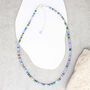 Willow 14 Inch Blue, Purple, Olive And Teal Seed Bead Necklace, thumbnail 3 of 4