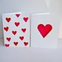 Original Watercolour Heart Valentines Engagement Card, thumbnail 5 of 8