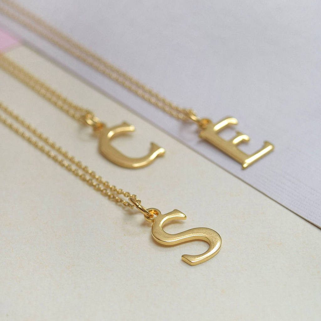 personalised gold initial necklace by mia belle | notonthehighstreet.com