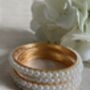 Indian Gold Plated Pearl Bangle Set Two.Six, thumbnail 1 of 3