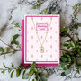 Gold Pearlescent Pendant Necklace And Card, thumbnail 1 of 7
