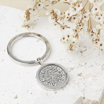 90th Birthday 1935 Sixpence Coin Keyring, 2 of 9