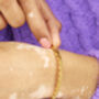 Gold Plated Honeycomb Bangle Bracelet, thumbnail 1 of 6