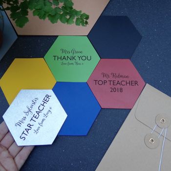 Teacher's Gift Personalised Leather Coaster, 5 of 6