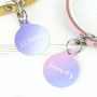 Personalised Ombre Pet Tag Bauble Shaped, thumbnail 1 of 5