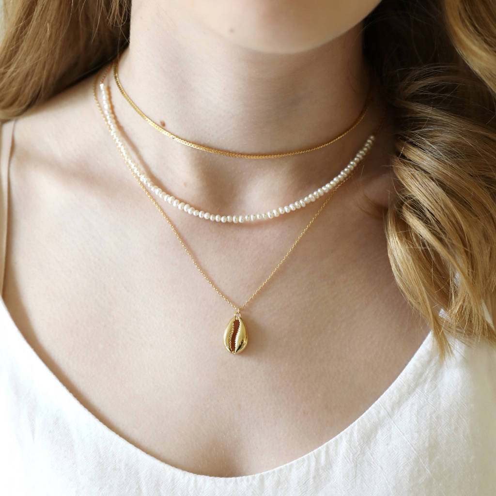 Herringbone Chain Choker Necklace By Lisa Angel