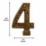 Hammered Brass House Number Plaque, thumbnail 7 of 12