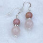 Rose Quartz, Rhodonite And Diamante Bracelet, thumbnail 4 of 8