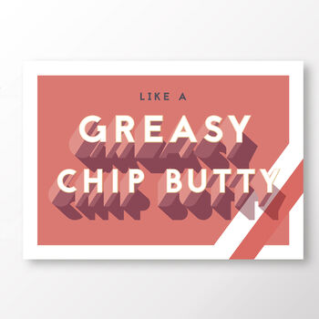 Sheffield United 'Greasy Chip Butty' Poster, 3 of 7