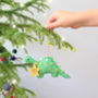 Baby's First Christmas Dinosaur Tree Decoration, thumbnail 2 of 6