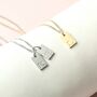 Personalised Initial Tag Necklace Tarnish Resistant, thumbnail 3 of 8