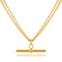 Out Of Stock Fine Layered T Bar Necklace, thumbnail 3 of 4