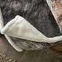 Wolf Printed Supersoft Throw With Faux Fur Backing 41021035, thumbnail 3 of 4