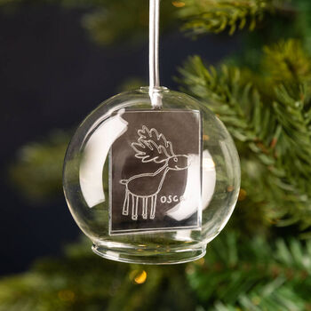 Child's Drawing Christmas Dome Bauble, 3 of 5