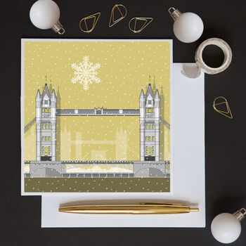 London Set Of 5x Assorted Christmas Cards, 6 of 6