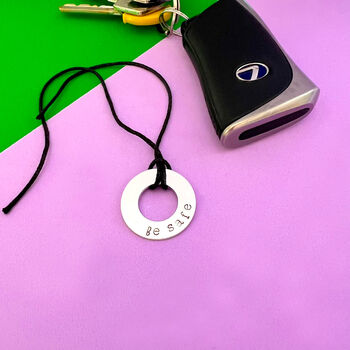 Personalised Be Safe Car Charm New Driver Travel Gift, 6 of 8